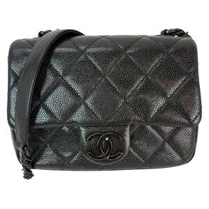 Chanel Caviar Quilted Incocognito Mini Square Black Flap Bag